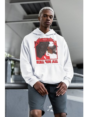 Sevbano Berserk Kim El All Yazılı Unisex Oversize Anime Hoodie