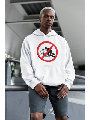 Sevbano Komik Baskılı Tasarım Unisex Oversize Hoodie