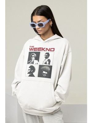 Sevbano Tasarım The Weeknd Baskılı Unisex Oversize Rapper Hoodie
