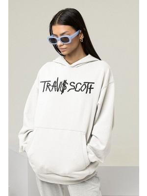 Sevbano Travis Scott Yazılı Unisex Oversize Rapper Hoodie