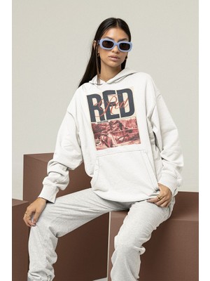 Sevbano Unisex Taylor Swift Vintage Albüm Red Baskılı Oversize Hoodie