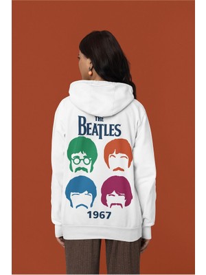 Sevbano The Beatles 1967 Baskılı Unisex Oversize Müzik Grubu Hoodie