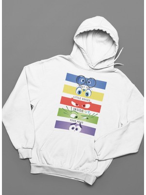 Sevbano Ters Yüz Unisex Oversize Insiide Out Çizgi Film Hoodie