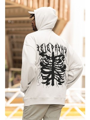 Sevbano Telepathy Baskılı Unisex Oversize Tasarım Hoodie