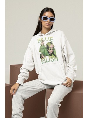 Sevbano Billie Eilish Baskılı Unisex Oversize Şarkıcı Hoodie