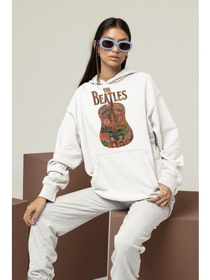 Sevbano The Beatles Müzik Grubu Baskılı Unisex Oversize Hoodie