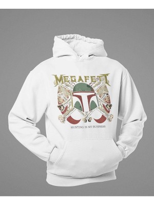 Sevbano Megadeth Rock Metal Baskılı Unisex Oversize Hunting Is My Business Hoodie