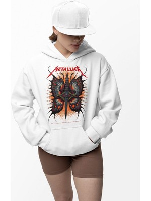 Sevbano Tasarım Rock Metal Müzik Grubu Baskılı Unisex Oversize Metallica Hoodie