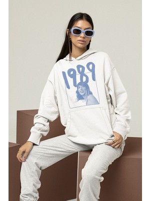 Sevbano Tasarım 1989 Taylor Swift Baskılı Unisex Oversize Hoodie