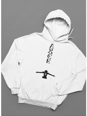 Sevbano Asce Baskılı Unisex Oversize Anime Hoodie
