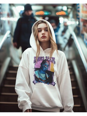 Sevbano Travis Scott Baskılı Unisex Oversize Rapper Hoodie