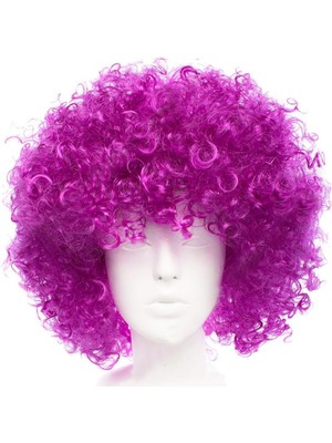 Skygo Koyu Mor Renk Violet Afro Bonus Saç Peruk