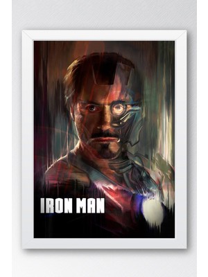 Iron Man Çerçeveli Tablo - Demir Adam Marvel Film Posteri Tablo