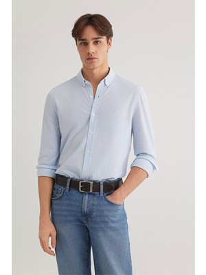 Mavi Çizgili Mavi Gömlek 0211402-88654