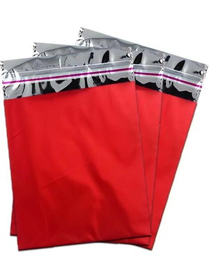 Parti Adresi Metalize Poşet Lüks 12X17 Cm 50'Li Kırmızı