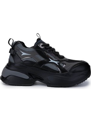 Tamer Tanca Kadın Tekstil/vegan Siyah Sneakers & Spor Ayakkabı 936 71179 Bn Ayk SK24-25 Sıyah/grı
