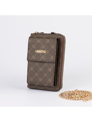 Armine 265 Kadın Çanta Kahve Noktalı