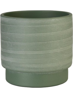 Vitale Waffle Seramik Vazo Yeşil 24X22 cm AK.JH0037