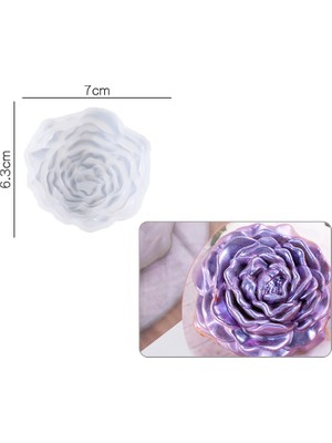 Hobiflex Epoksi Reçine Silikon Kalıp İthal /  Orta Boy Gül Figür Parafin Taş Tozu Obje Silikon Kalıp HB5021-0071