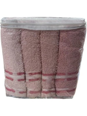 Nevresim Dünyası Basic Pudra 4lü 50X90CM Havlu Seti