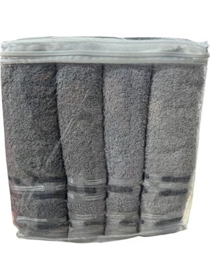 Nevresim Dünyası Basic Gri 4lü 50X90CM Havlu Seti