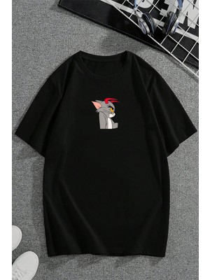 Only Trendwear Birbirini Tamamlayan Baskılı Unisex Oversize Tshirt