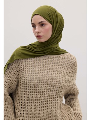 Fresh Bambu Penye Şal Yosun Yeşili