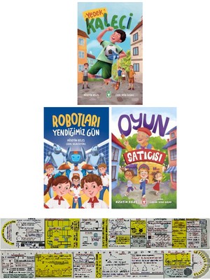 Yedek Kaleci / Robotları Yendiğimiz Gün / Oyun Satıcısı 3 Kitap (Matematik Öğreten Cetvel) - Hüseyin Keleş