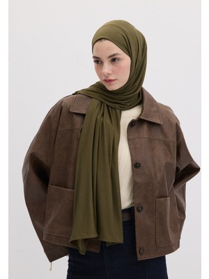 Fresh Bambu Penye Şal Askeri Haki