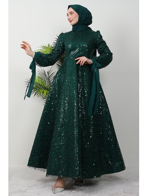 Tansu Tesettür Abiye Zümrüt