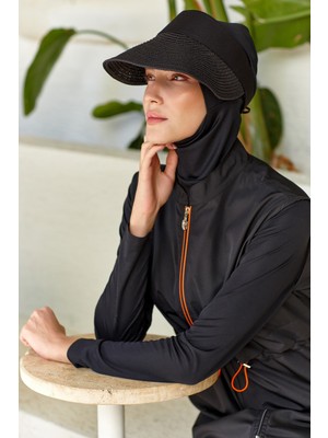 Rozamay Rio Uzun Kollu Tesettür Mayo 3314 Dokuma Kumaşlı Sportif Tasarım Kadınlar İçin