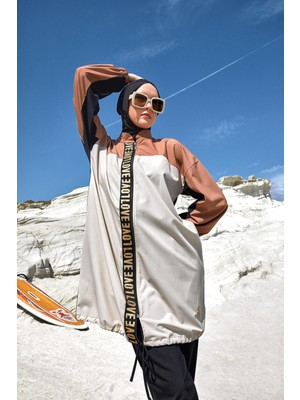 Adasea Pera Uzun Kollu Tesettür Mayo Kadınlar İçin Spor Likra Kumaş Şık Detaylar