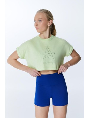 ED2308-03 Çağla Dry-Touch Yüksek Belli Kadın Şortu Royal