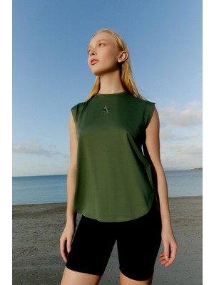 IXAURA Ed 2330-01 Lia Kolsuz Tişört Defne Yeşili