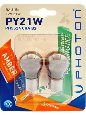 Photon P21W Chrome 12V 93 Amber PH5524 Cra B2
