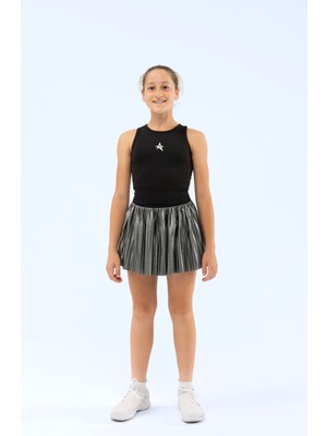 IXAURA Ed 2343-17 Barty Dry-Touch Crop Kolsuz Kız Çocuk Üstü Siyah