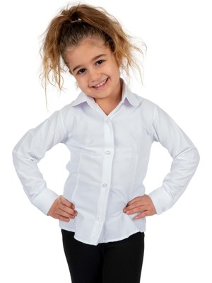 Mnk Baby & Kids Düz Renk Kız Çocuk Gömlek MNK0576