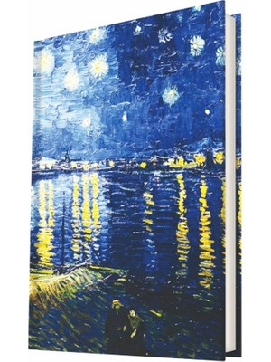 Deffter Art Of Word-Starry Night Over The Rhone (Van Gogh)/sert Kapak Çizgili 14X20 cm