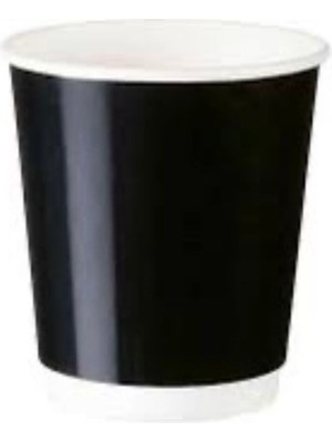 Kolin Ambalaj Siyah Karton Bardak 9 Oz 30'lu Paket