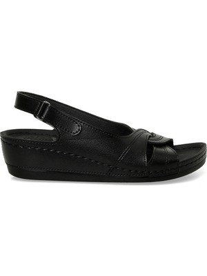Polaris 164339.Z5FX Siyah Kadın Düz Sandalet