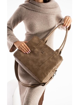 Kadın Omuz Çantası 28*35 cm Yumuşak Suni Deri Çapraz Askılı Postacı Çanta Mega Çanta Kol Çantası