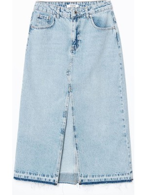 Xsıde Dar Fit Kadın Jean Etek