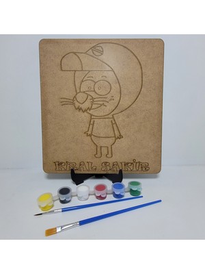 Destina Ahşap Mandala Boyama Seti- Ahşap Boyama - Model Kral Şakir - 23cm*23cm