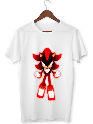 Alpşan Ticaret Socin Siyah Tişörtleri Beyaz  T-Shirt Sonic Çocuk Yetişkin Tişört