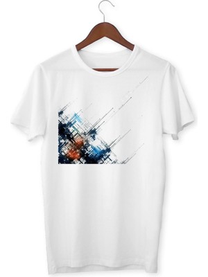 Alpşan Ticaret Şehir  Silüet Baskılı Bayaz Tişört Yetişkin/çocuk Beyaz T-Shirt