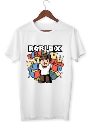 Alpşan Ticaret Roblox Çocuk Tişörtü Roblox Beyaz T-Shirt Yetikin Çocuk