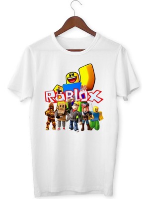 Alpşan Ticaret Roblox Tişört Çocuk Yetişkin Beyaz T-Shirt  Çocuk Tişört