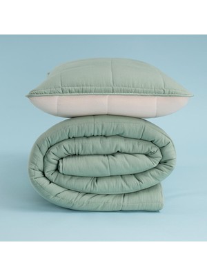 Othello Çift Kişilik Yorgan + 2 Yastık Hediyeli Egeo Set Zeytin