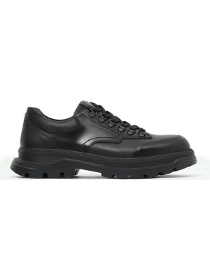 Bueno Shoes Siyah Açma-Flotter Deri Erkek Klasik Ayakkabı 07MA24464275 07MA24464275