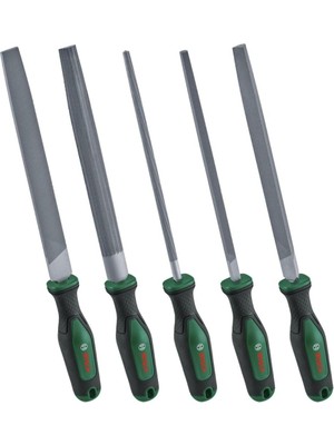 Bosch 5 Parça Metal Eğe Seti 200mm Orta Pürüzlülük Ergonomik Tasarım ile Dayanıklı Kullanım